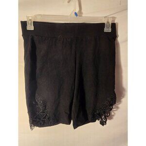 Torrid  1 1X Black Lace Bike Biker Shorts elastic Workout Stretch Womens Plus